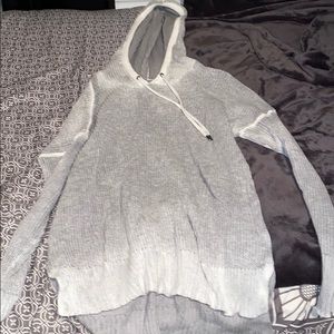 XS American eagle hooded gray sweater!